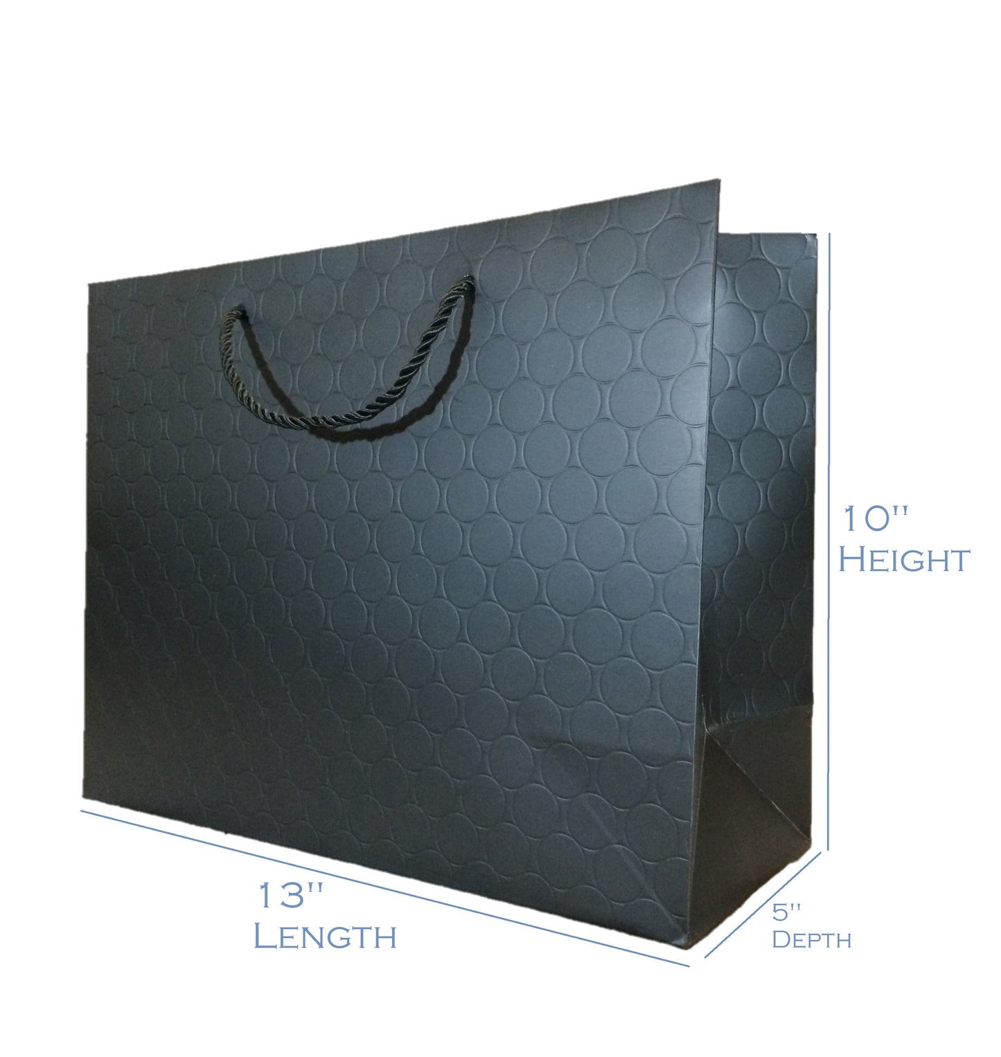 12 Large Black Gift Bags with Handles 13x10 Luxury Heavy Duty Paper Shopping Bag 13x5x10 Premium Elegant Matte Modern Embossed for Retail Merchandise Clothing Boutique Wedding Bridal Baby Shower