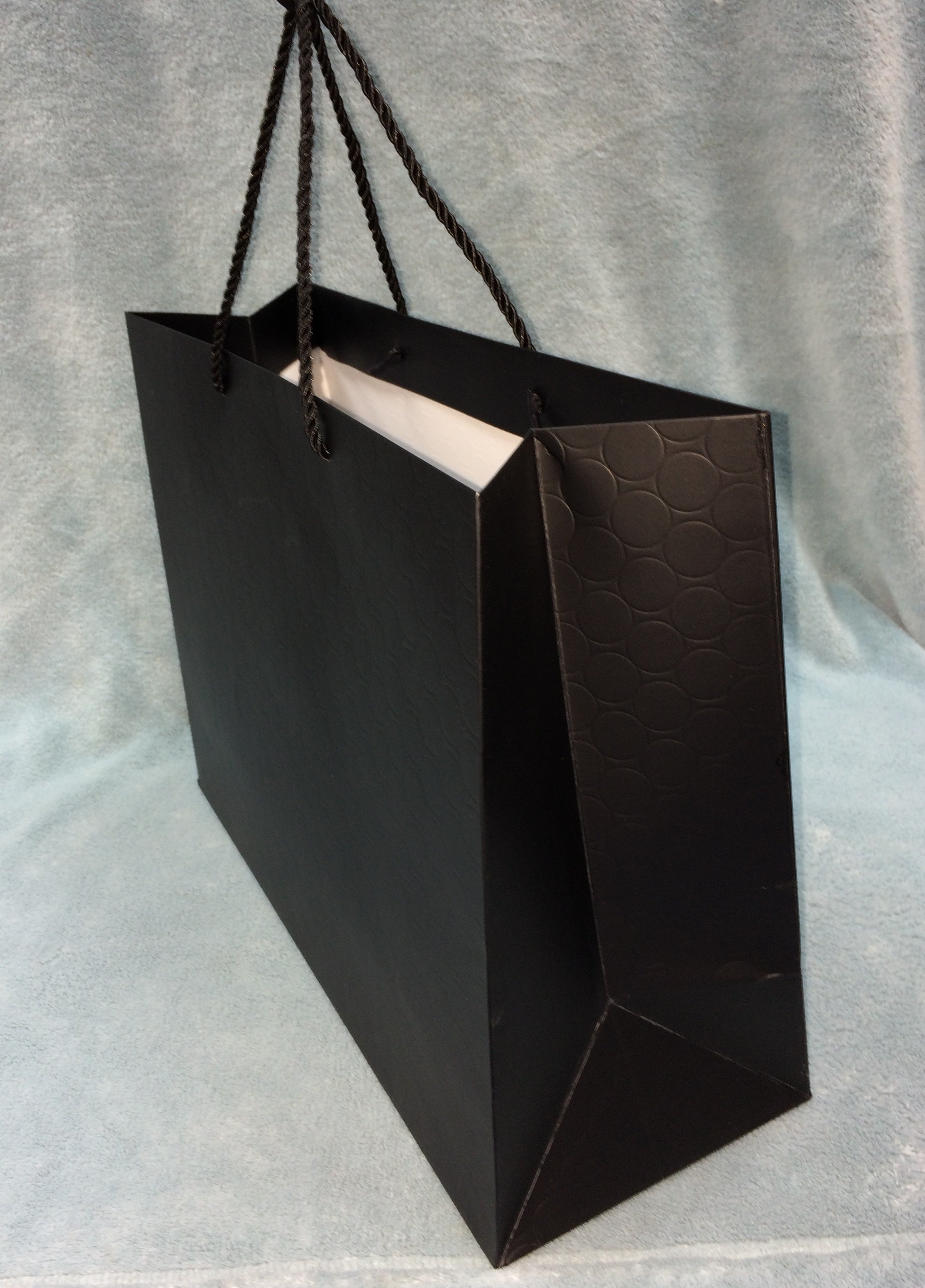 Wood Grain Paper Bag With Soft PVC Handle - Newstep