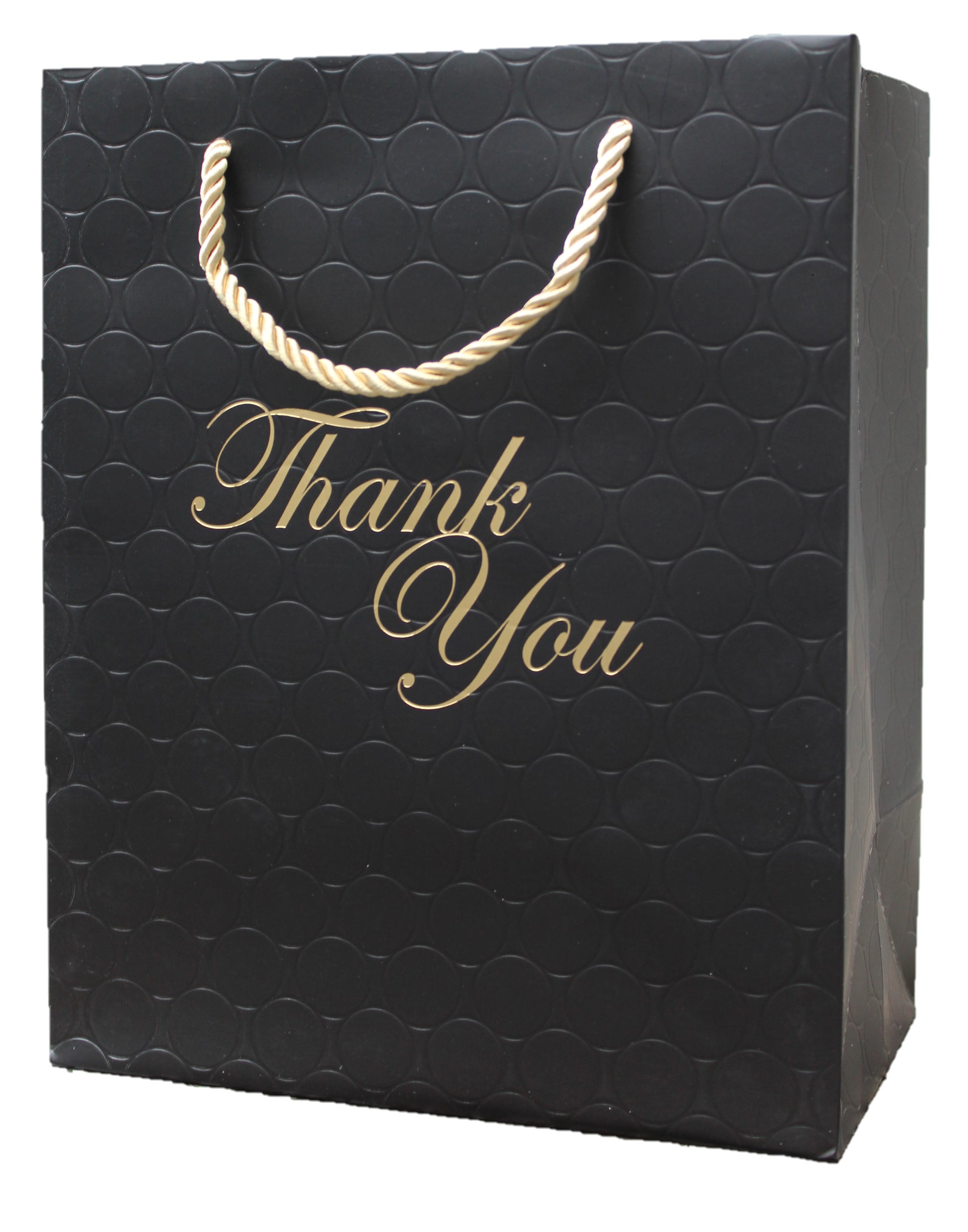 8x10 White Thank You Gift Bags with Handles 12 Pcs Paper Medium