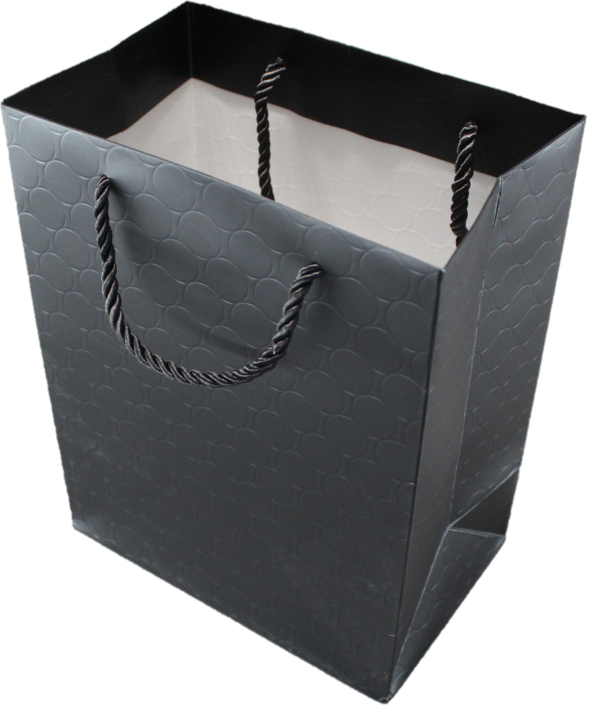 Custom Black Gift Bag with Handle L12.5 x H9.5 x D6 inch 
